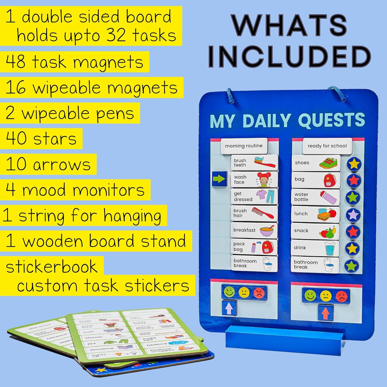 Magnetic Board, Sticker Book & Activity Cards (1 Set) Magnetic Board, Sticker Book & Activity Cards (1 Set)